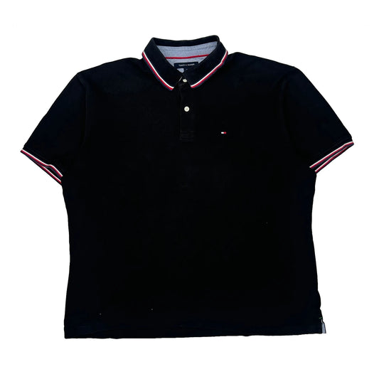 Vintage Tommy Hilfiger Polo Shirt - XL Black Cotton