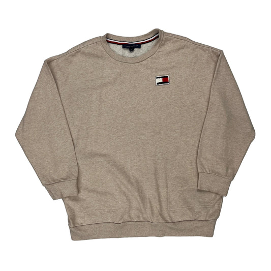 Tommy Hilfiger Sweatshirt - Large Beige Cotton Blend