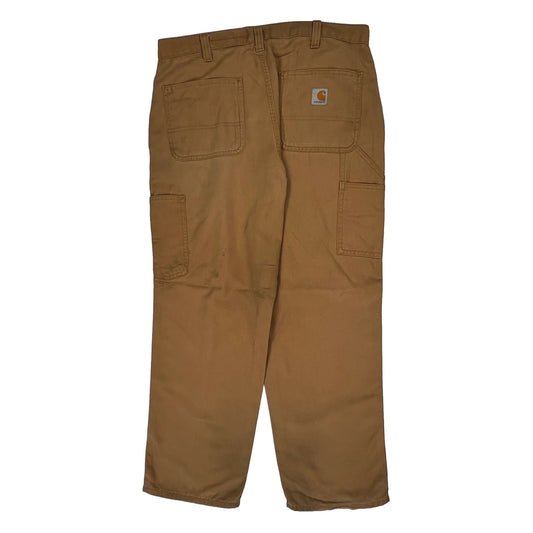 Carhartt Trousers - 34W 30L Brown Cotton Blend