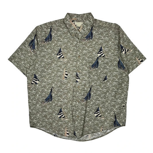 Crossings Short Sleeve Shirt - Large Multicoloured Cotton