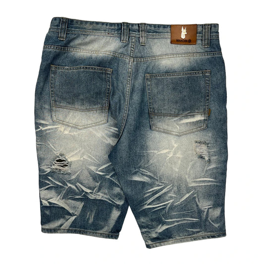 Makobi Denim Shorts - 38W 12L Light Wash Denim