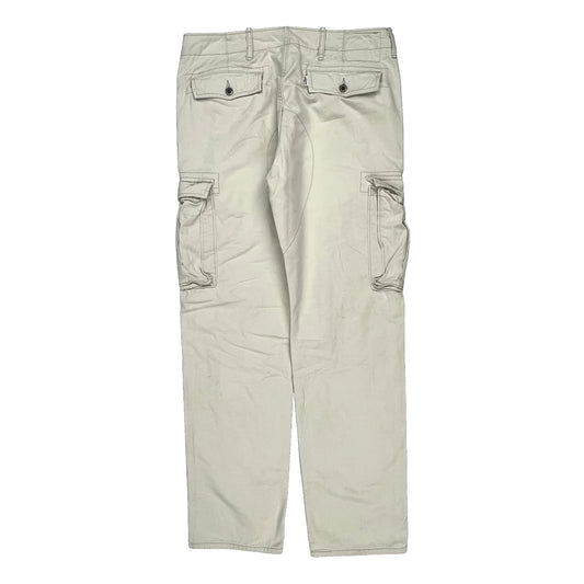 Unbranded Cargo Trousers - 34W 30L Beige Cotton