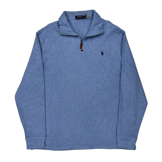 Polo By Ralph Lauren 1/4 Zip - XL Blue Cotton