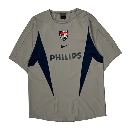 USA Nike 2002-04 Football Shirt - Small Grey Polyester