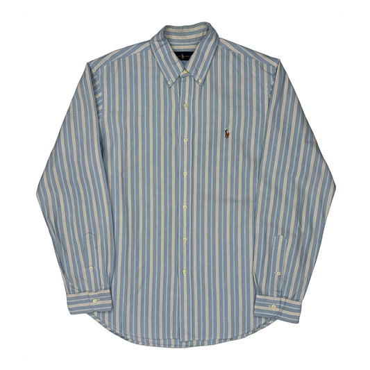 Ralph Lauren Striped Shirt - Large Blue Cotton