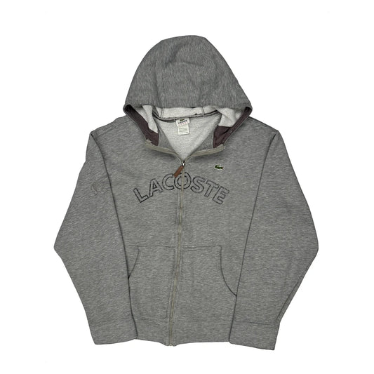 Sport Lacoste Spellout Hoodie - XL Grey Cotton