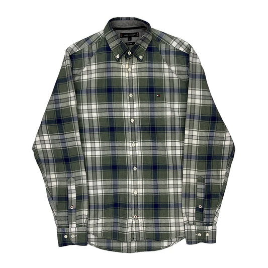 Tommy Hilfiger Checked Shirt - Small Blue Cotton
