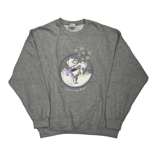 Capture The Magic Disney Graphic Sweatshirt - 2XL Grey Cotton