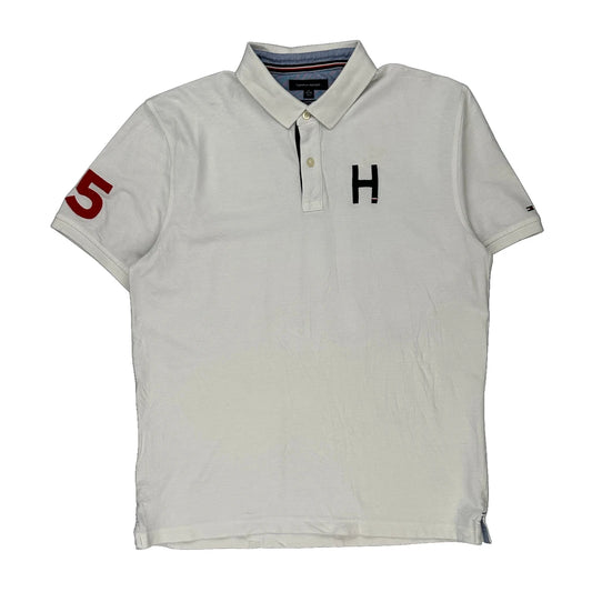 Tommy Hilfiger Polo Shirt - XL White Cotton