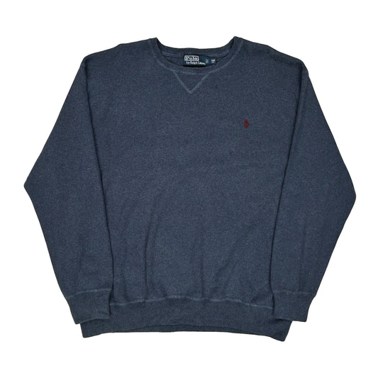 Polo By Ralph Lauren Sweatshirt - 2XL Blue Cotton