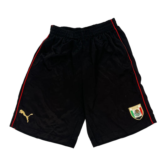 Age 12 Mexico Puma Football Sport Shorts - XL Black Polyester