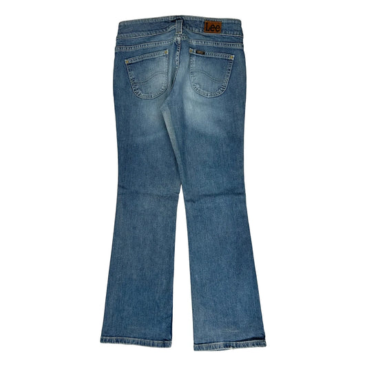 Lee Boot Cut Jeans - 29W UK 8 Light Wash Cotton