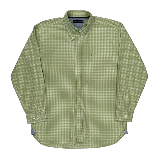 Tommy Hilfiger Checked Shirt - XL Green Cotton