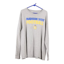  Vintage grey Madison West Football Nike Long Sleeve Top - mens x-large