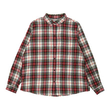  L.L.Bean Checked Flannel Shirt - XL Red Cotton - Thrifted.com