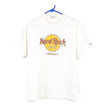  Vintage white Pireaus Hard Rock Cafe T-Shirt - womens large