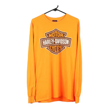 Vintage orange St. Louis, Missouri Harley Davidson Long Sleeve T-Shirt - mens large