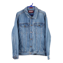  Vintage blue Denim Gear Denim Jacket - mens large