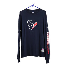  Vintage navy Texans Football Reebok Long Sleeve T-Shirt - mens large