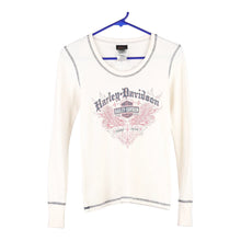  Vintage white Kansas City, MO Harley Davidson Long Sleeve T-Shirt - womens x-small