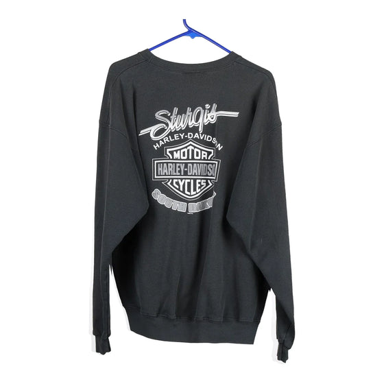 Vintage black Sturgis, South Dakota Harley Davidson Sweatshirt - mens x-large