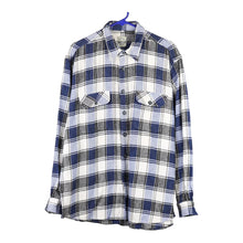  Vintage blue Marcel Clair Flannel Shirt - mens x-large