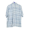 Vintage blue Structure Patterned Shirt - mens small
