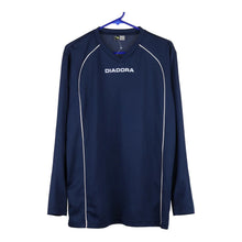  Vintage blue Diadora Long Sleeve T-Shirt - mens large