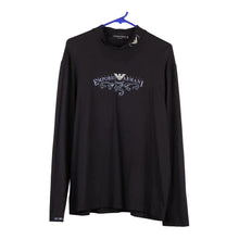  Vintage black Bootleg Emporio Armani Long Sleeve T-Shirt - womens xx-large