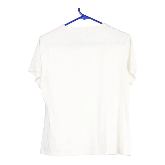 Vintage white Asics T-Shirt - womens medium