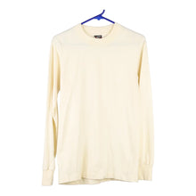  Vintage cream Fruit Of The Loom Long Sleeve T-Shirt - mens small