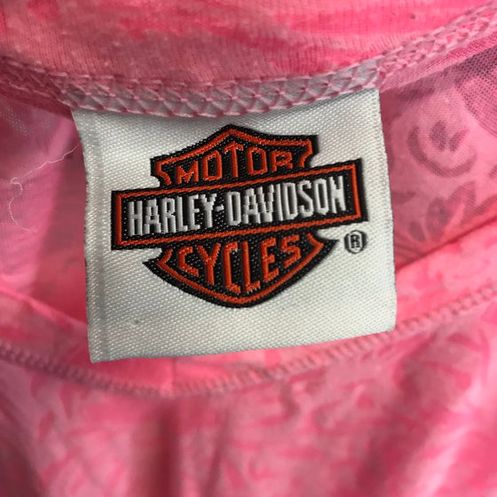 Vintage pink Harley Davidson Long Sleeve T-Shirt - womens medium