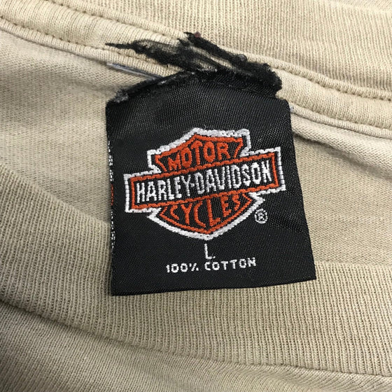 Vintage beige Harley Davidson T-Shirt - mens large