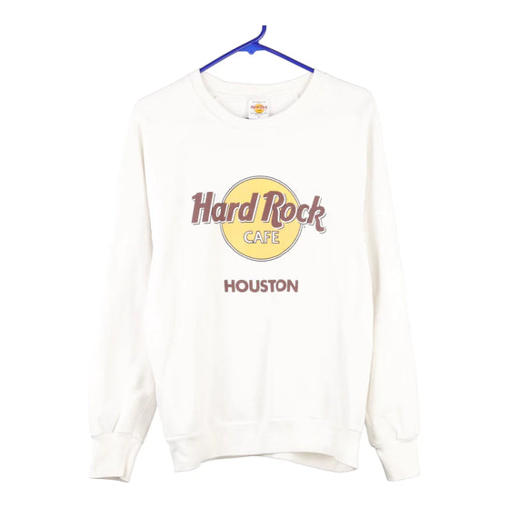 Vintage white Houston Hard Rock Cafe Sweatshirt - mens large