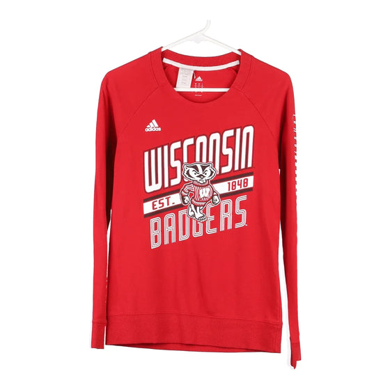Vintage red Wisconsin Badgers Adidas Long Sleeve T-Shirt - womens small