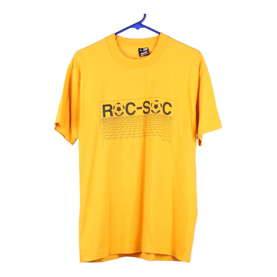 Vintage yellow Roc-soc Fruit Of The Loom T-Shirt - mens large
