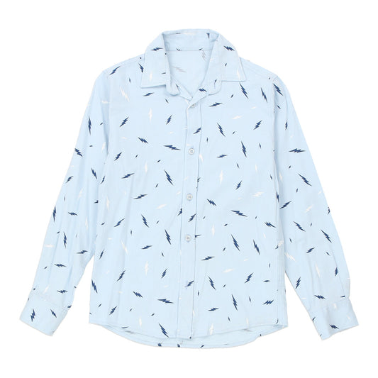 Vintage blue Age 10 Unbranded Patterned Shirt - girls small