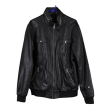  Vintage black Tex Leather Jacket - mens medium