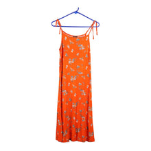  Vintage orange Rainbow Midi Dress - womens small