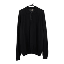  Vintage black Neiman Marcus Long Sleeve Polo Shirt - mens xx-large