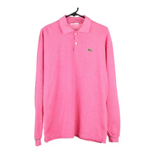  Vintage pink Bootleg Lacoste Long Sleeve Polo Shirt - mens large