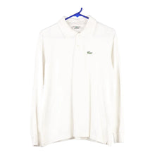  Vintage white Bootleg Lacoste Long Sleeve Polo Shirt - mens large
