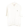 Vintage white Bootleg Fruit Of The Loom Polo Shirt - mens large