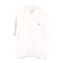  Vintage white Bootleg Fruit Of The Loom Polo Shirt - mens large