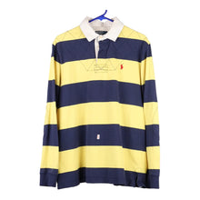  Vintage block colour Ralph Lauren Long Sleeve Polo Shirt - mens large