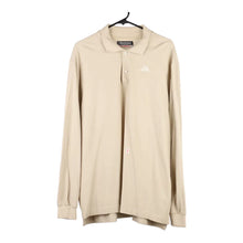  Vintage beige Kappa Long Sleeve Polo Shirt - mens x-large