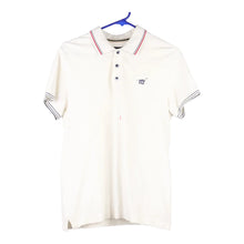  Vintage white Henry Cottons Polo Shirt - mens medium