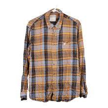  Vintage block colour North Crest Flannel Shirt - mens large
