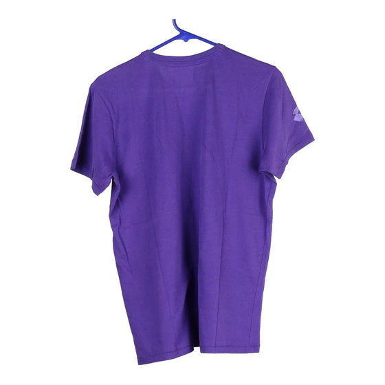 Vintage purple ACF Fiorentina Lotto T-Shirt - mens large