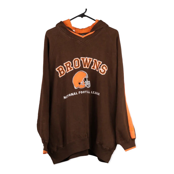 Vintage brown Cleveland Browns Lee Sport Hoodie - mens x-large